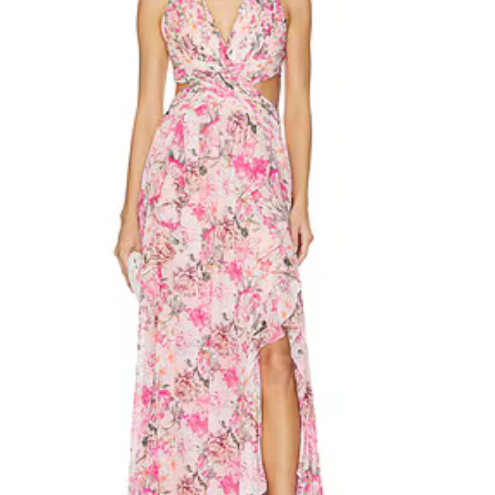 Floral Pink Maxi Dress